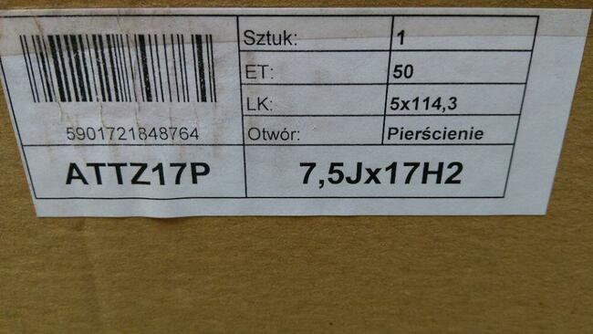 Felgi Aluminiowe ATTZ17P 17 114,3/5 ET50