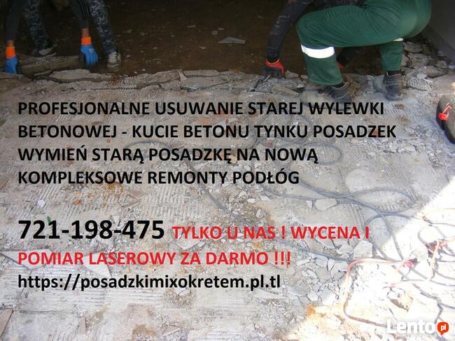 Skuwanie posadzek / kucie betonu / rozbiórki i wyburzenia