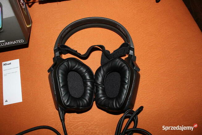 Słuchawki Trust GXT450 Blizz RGB + plecaczek Nowe