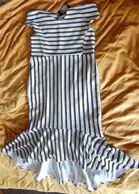 PIĘKNA KOKTAJLOWA retro sukienka PASY r. 46