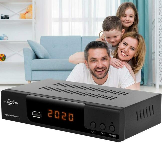 Tuner DVB-T2 Hevc Leyf 2111 + przewód HDMI
