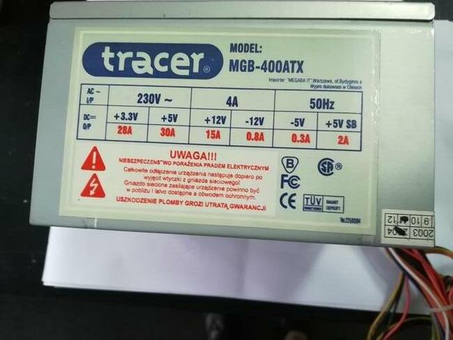 zasilacz komputerowy Tracer mgb-400atx