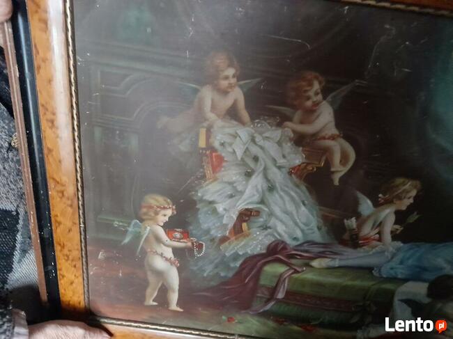 Oleodruk z lat międzywojennych Sen o małżeństwie obrazu Hans