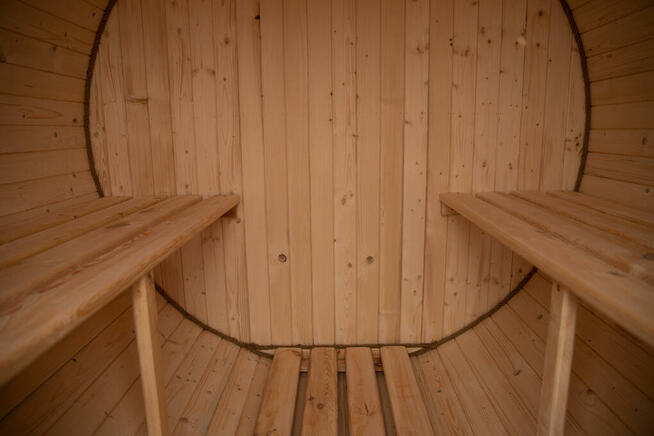 Sauna ogrodowa okrągła beczka spa