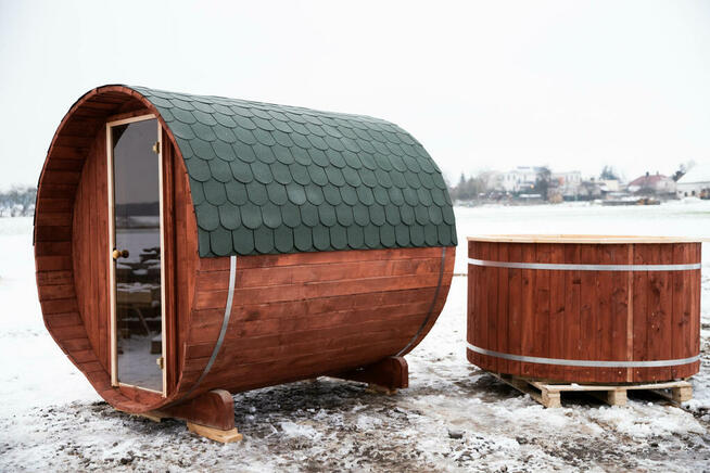 Sauna ogrodowa okrągła beczka spa