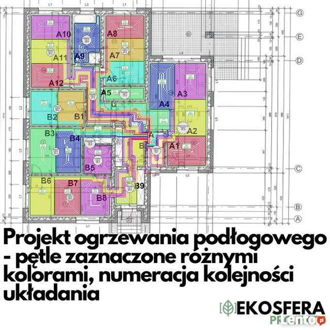 Projekt ogrzewania podłogowego i instrukcja UŁÓŻ SAM - 70 m2