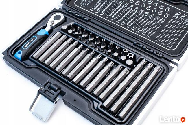 Zestaw Końcówek Wkretakowych z Grzechotką 37 szt. HOGERT