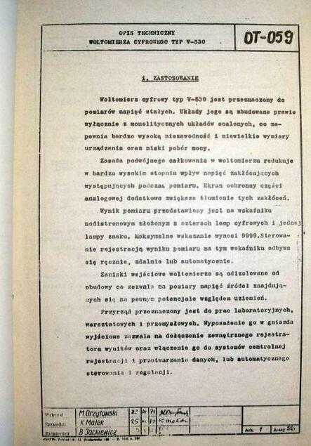 Instrukcja tech multimetr V-530 ELPO V530