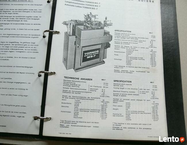 DTR TORNOS R7 AUTOMAT wzdłużny