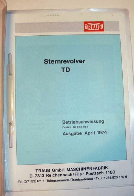DTR AUTOMAT TRAUB TD