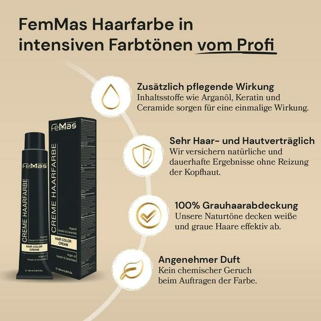 Femmas Farba do włosów z olejkiem arganowym100ml