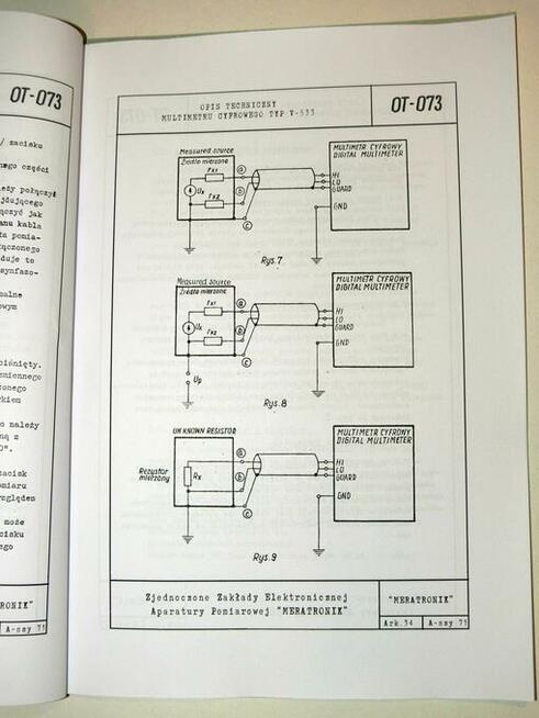 Instrukcja multimetr V-533 Meratronik