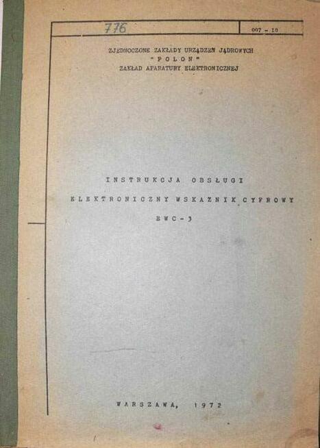 INSTRUKCJA WSKAŹNIK CYFROWY EWC-3 POLON