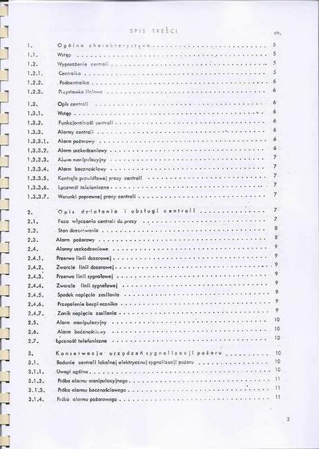 DTR Centrala Sygnlizacji Pożaru CSP-20 TELFA