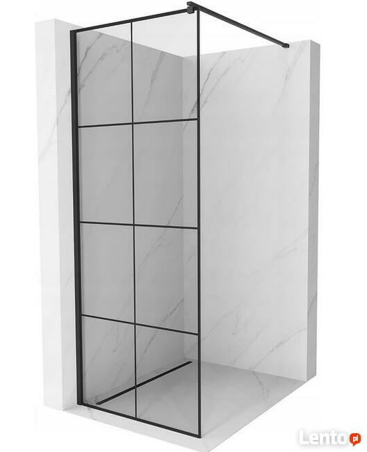 ŚCIANKA PRYSZNICOWA Czarna KRATKA Rozmiary 8 mm