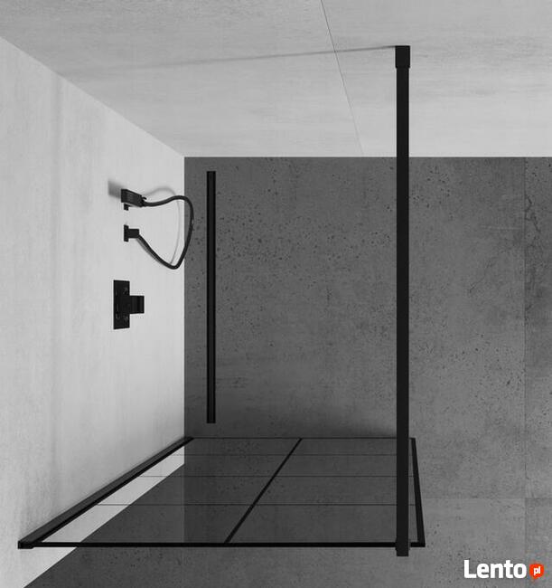 ŚCIANKA PRYSZNICOWA Czarna KRATKA Rozmiary 8 mm