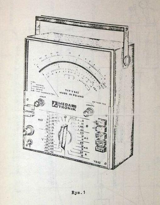 Instrukcja multimetr V-640 MERATRONIK V640