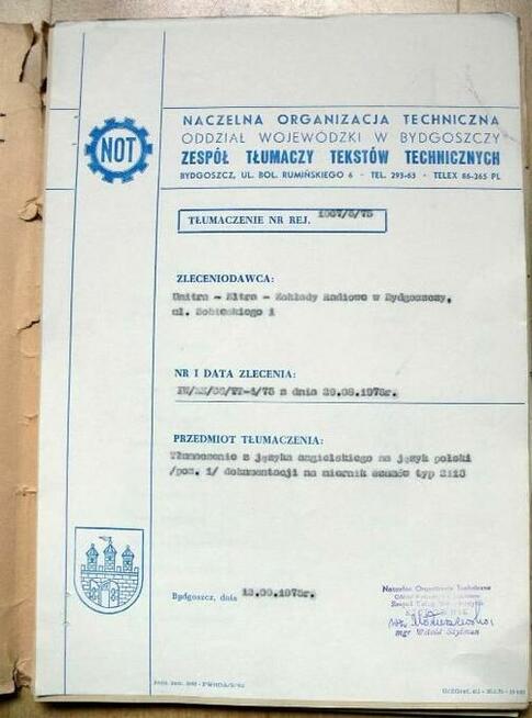 InstrSpectrometr 2113 BRUEL & KJAER tłumaczenie na jpolski