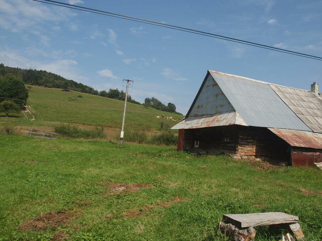 Urokliwa działka ze 100-letnim domem w Beskidzie Niski