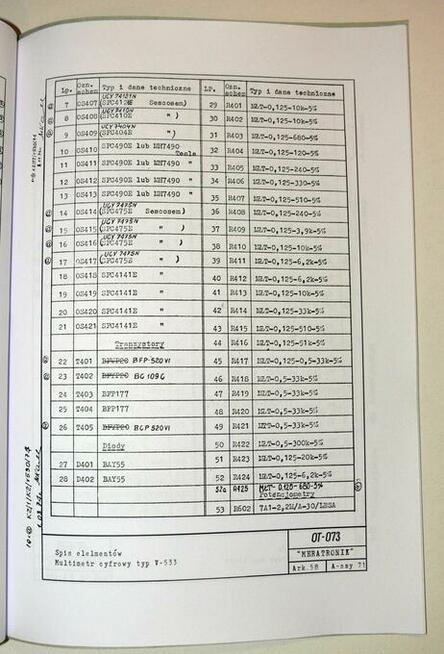 Instrukcja multimetr V-533 Meratronik