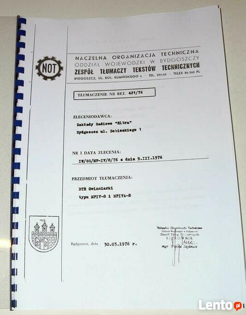 DTR Gwinciarka MFIV-8