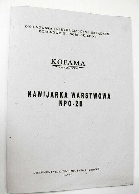 DTR NAWIJARKA WARSTWOWA NPO-2B