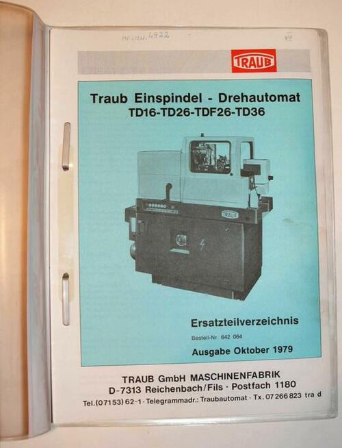 DTR AUTOMAT TRAUB TD