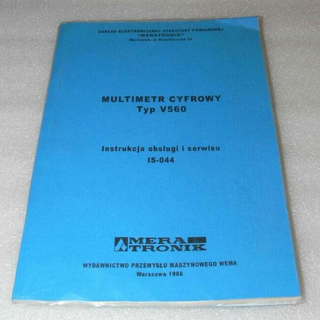 Instrukcja multimetr V-560 Meratronik