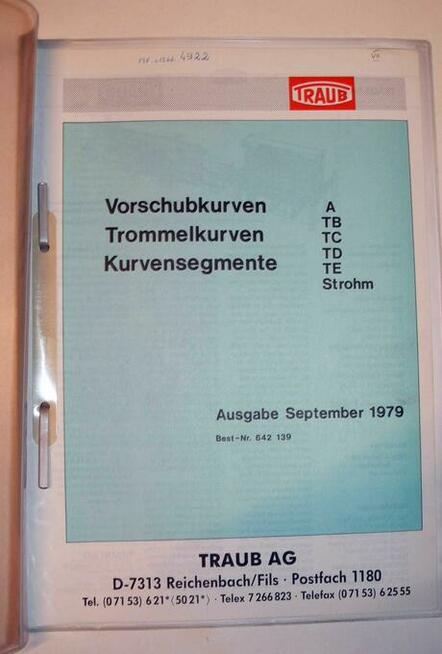 DTR AUTOMAT TRAUB TD