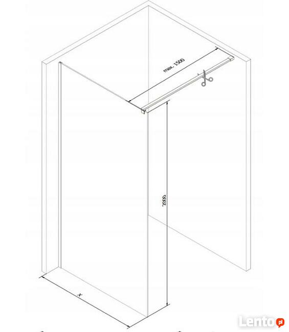 ŚCIANKA PRYSZNICOWA Czarna KRATKA Rozmiary 8 mm