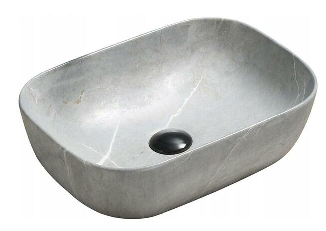 UMYWALKA NABLATOWA 45x32 KAMIEŃ MARMUR szary / beżowy