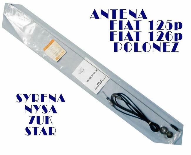 ANTENA CHROM FIAT 125p 126p Syrena Polonez FSO UNITRA