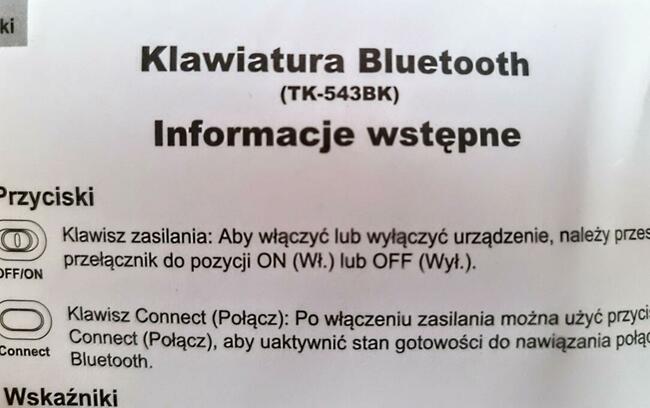 Klawiatura bluetooth ze skórzanym etui na tablet 7 cali nowa