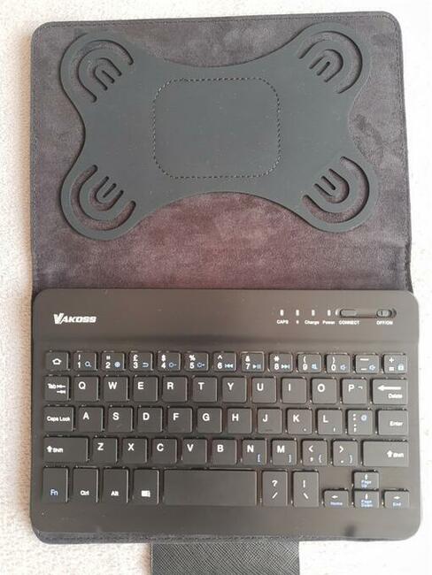 Klawiatura bluetooth ze skórzanym etui na tablet 7 cali nowa