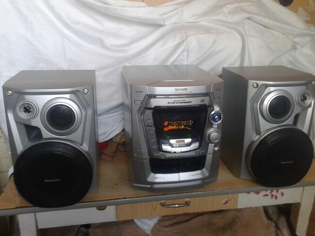wieża HIFI PANASONIC z pilotem 5CD RDS jak nowa