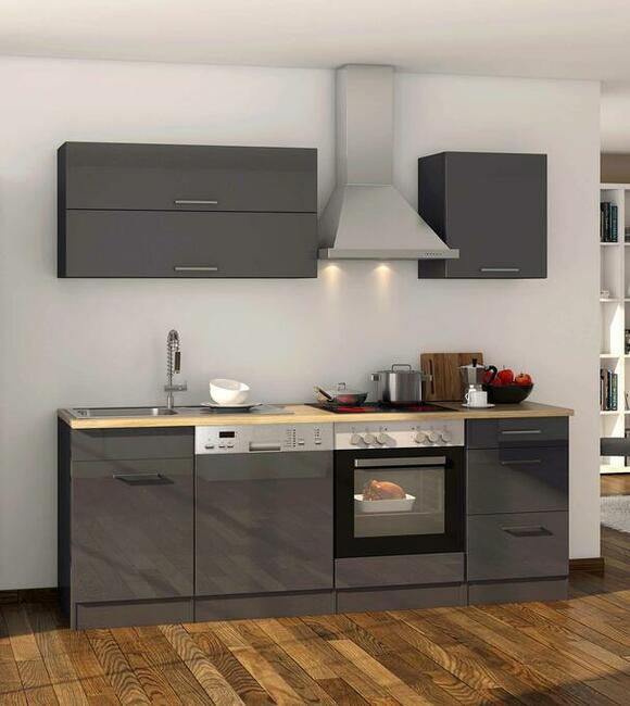 MEBLE KUCHENNE MODERNE 220*60*200CM BIAŁY POŁYSK