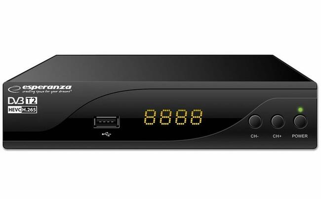 Nowy dekoder DVB-T2 HEVC Esperanza Internet TVP GO Youtube