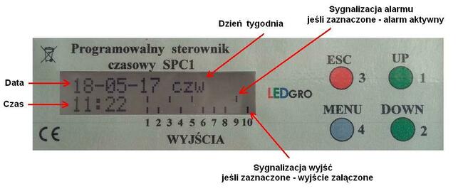 Programator czasowy, data czas - 10 niezależnych wyjść timer