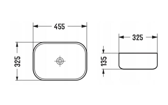 UMYWALKA nablatowa 45x30 cm ZŁOTY RANT Gold Edge
