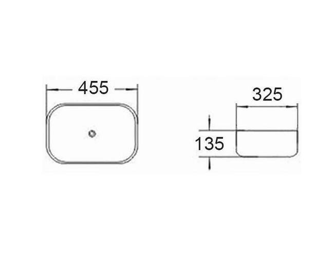 UMYWALKA NABLATOWA 45x32 cm BIAŁA ZŁOTA Gold