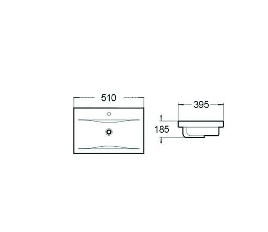 UMYWALKA wpuszczana 50x40 / 60x40 cm meblowa BIAŁA