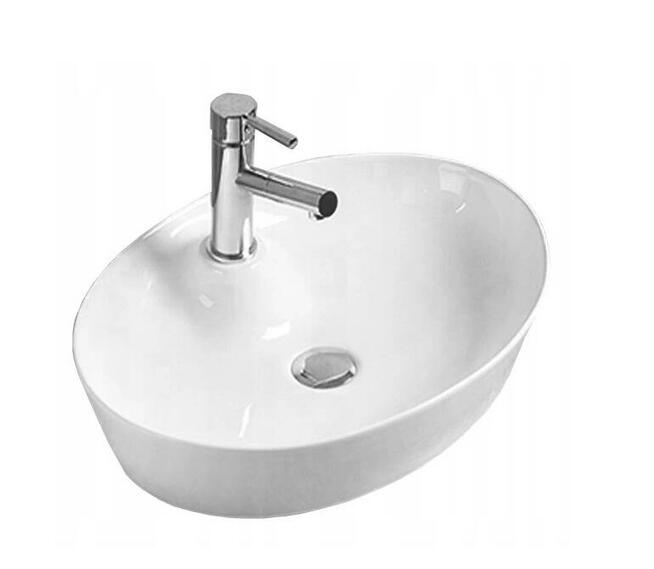 Umywalka nablatowa 55x40 Biała ceramiczna