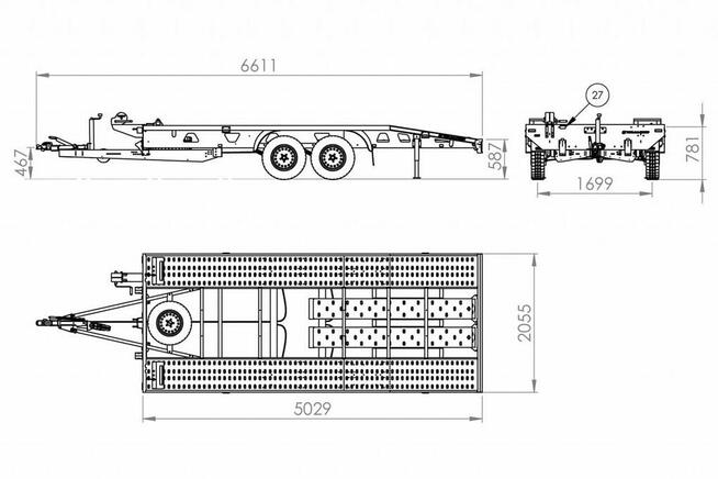 Laweta LOHR szwajcarka 500X200 Unitrailer TEMPO 5020