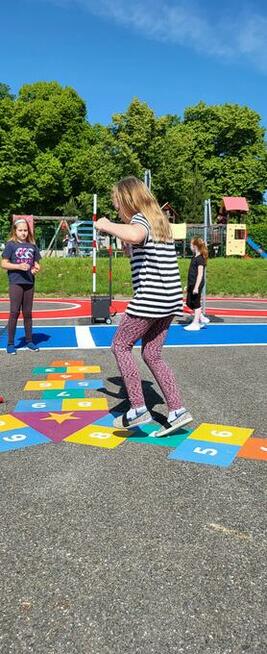 Stacjonarne miasteczko rowerowe, oznakowanie poziome.