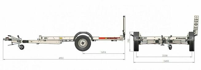 Przyczepa 1 oś hamowana Unitrailer KOMPAKT 330C