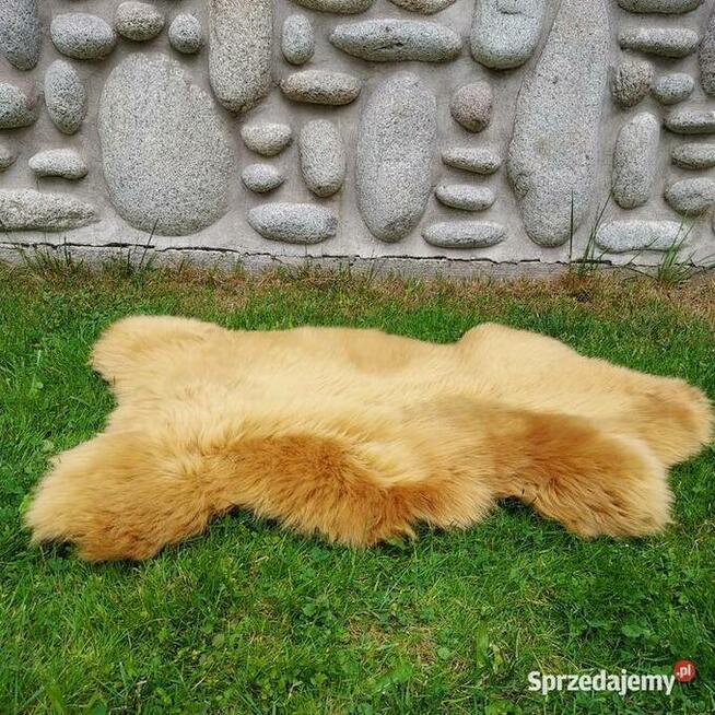 Skóra Owcza Naturalna Kolor Musztardowy Skóry Owcze