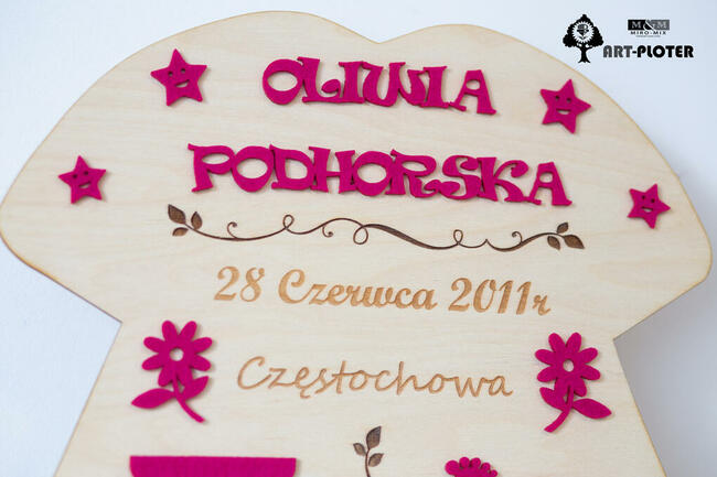 Metryczka Prezent Narodziny Dziecka, Chrzest GrawAtka