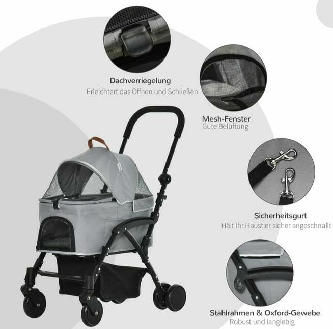 Wózek dla zwierząt 2w1 torba transportowa