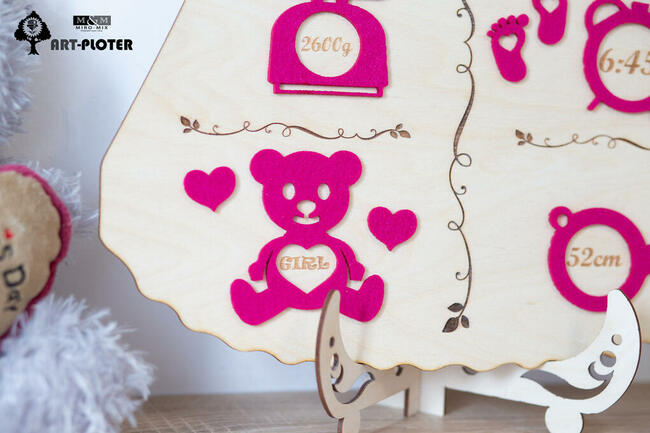 Metryczka Prezent Narodziny Dziecka, Chrzest GrawAtka