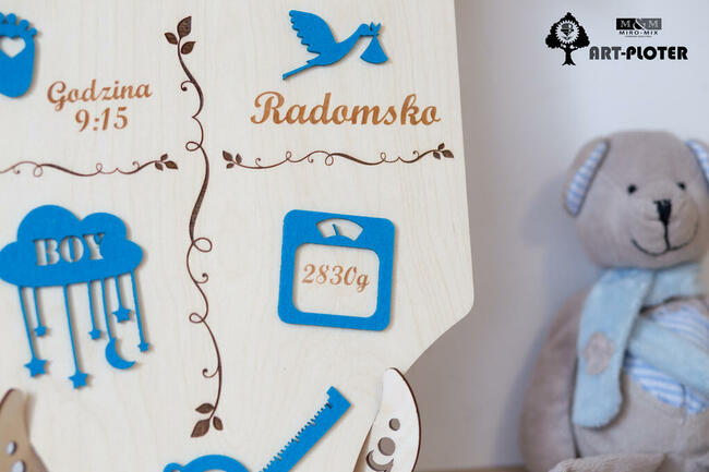 Metryczka Prezent Narodziny Dziecka, Chrzest GrawAtka